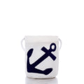 Navy Anchor Bucket Bag Handmade in Maine from Recycled Sails