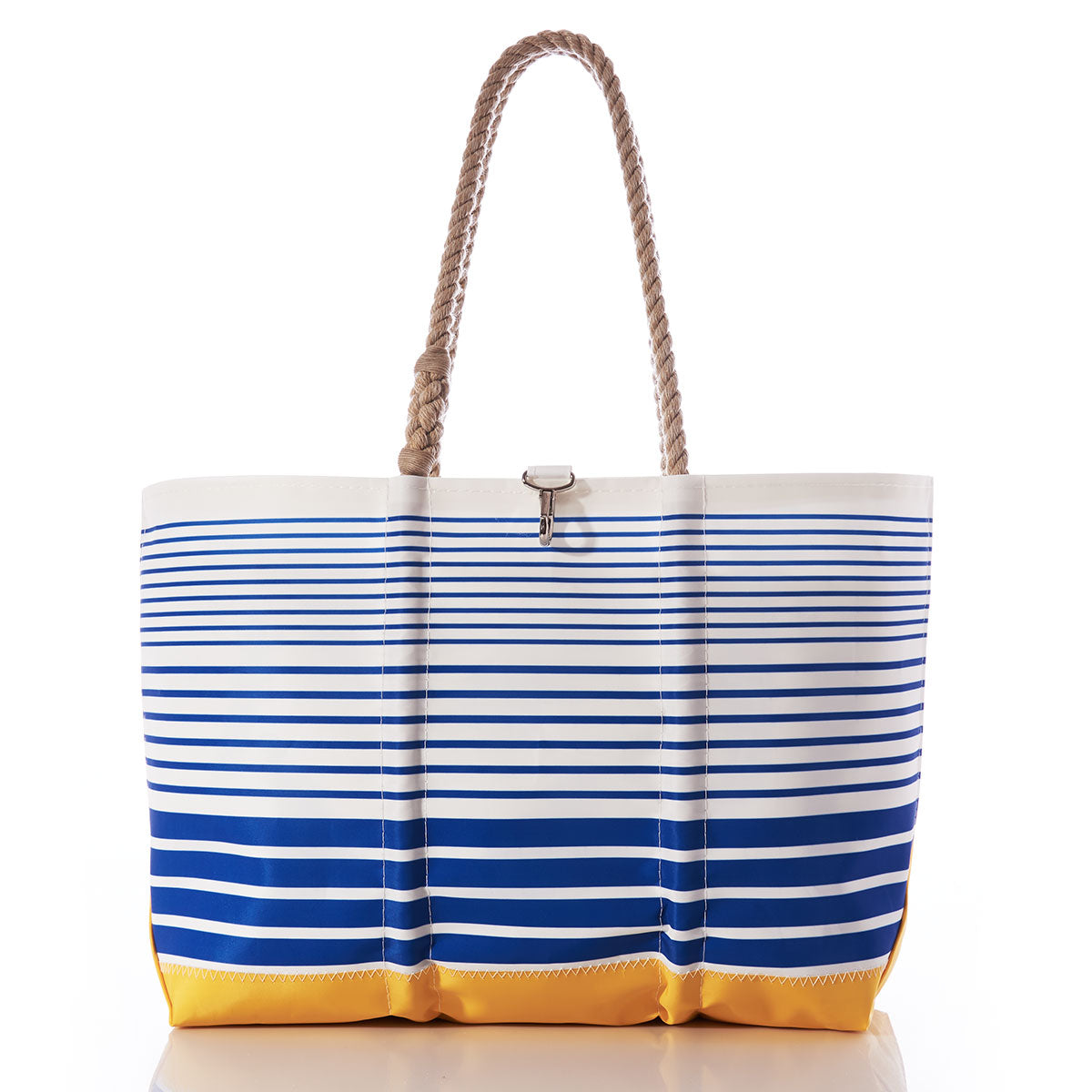 Blue Stripe Ogunquit Beach Tote Handmade in Maine from Recycled Sails