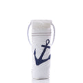 Navy Anchor Wine Bag Handmade in Maine from Recycled Sails
