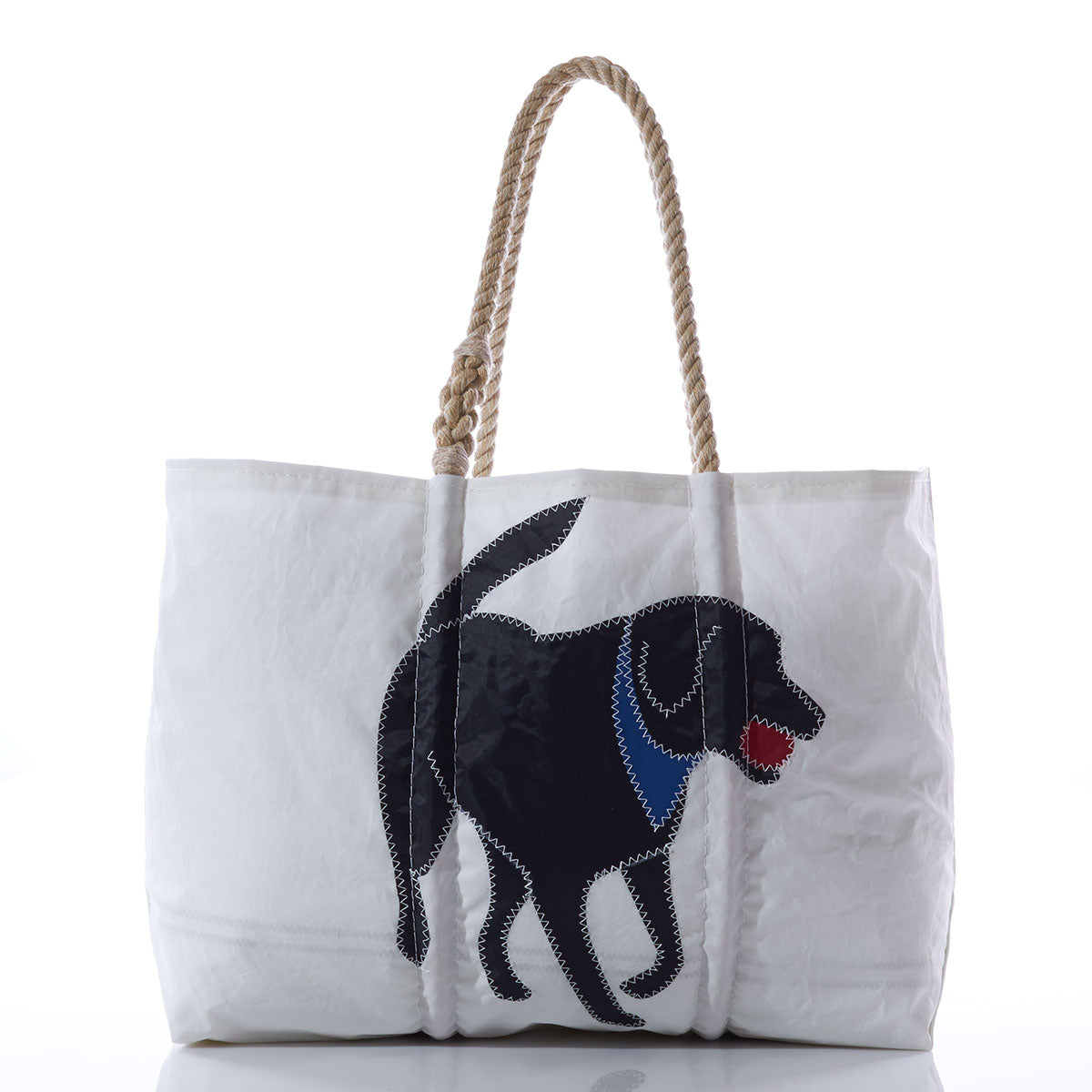 Black Lab Large Tote Handmade in Maine from Recycled Sails