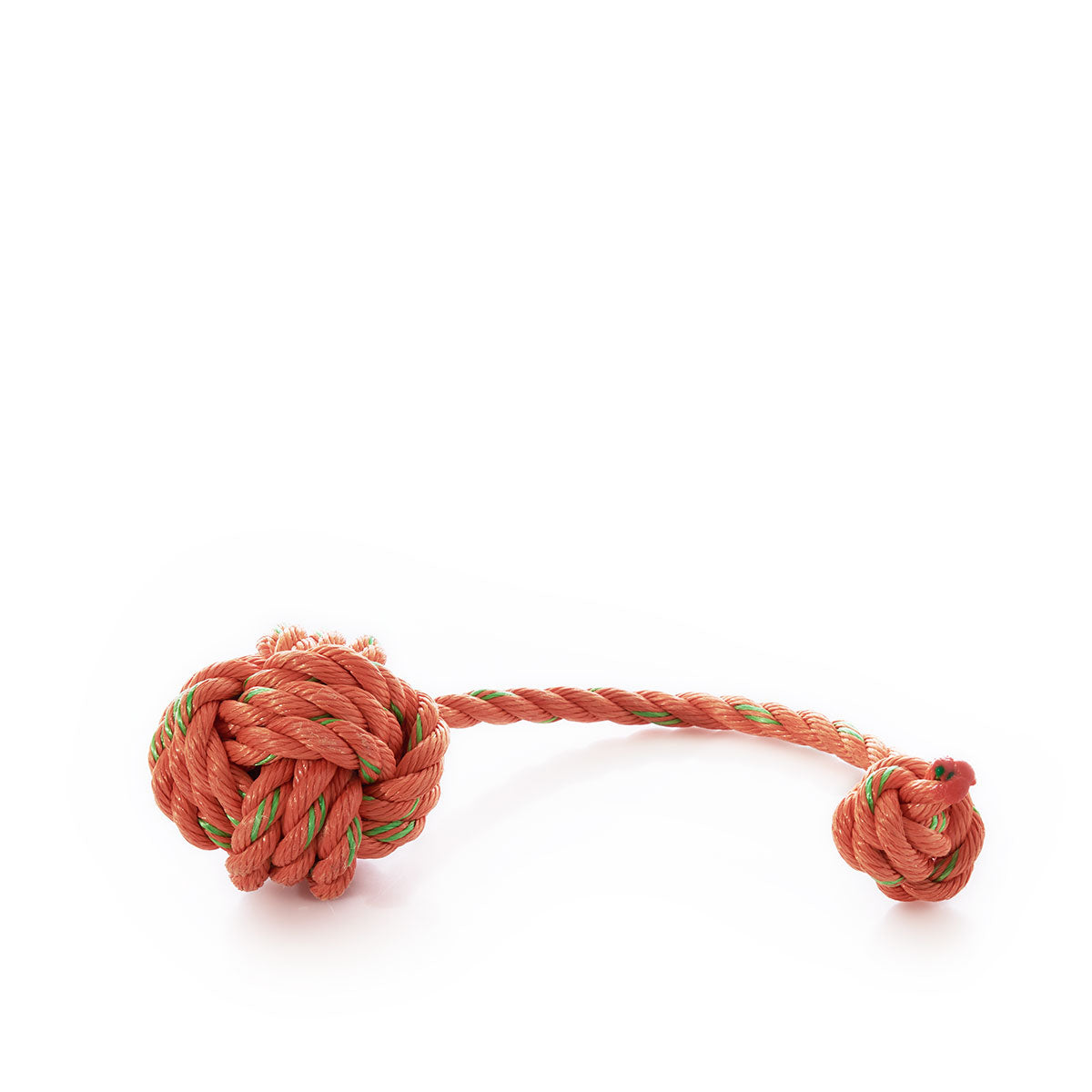 Floating Rope Dog Toy - Orange Handmade in Maine from Recycled Sails