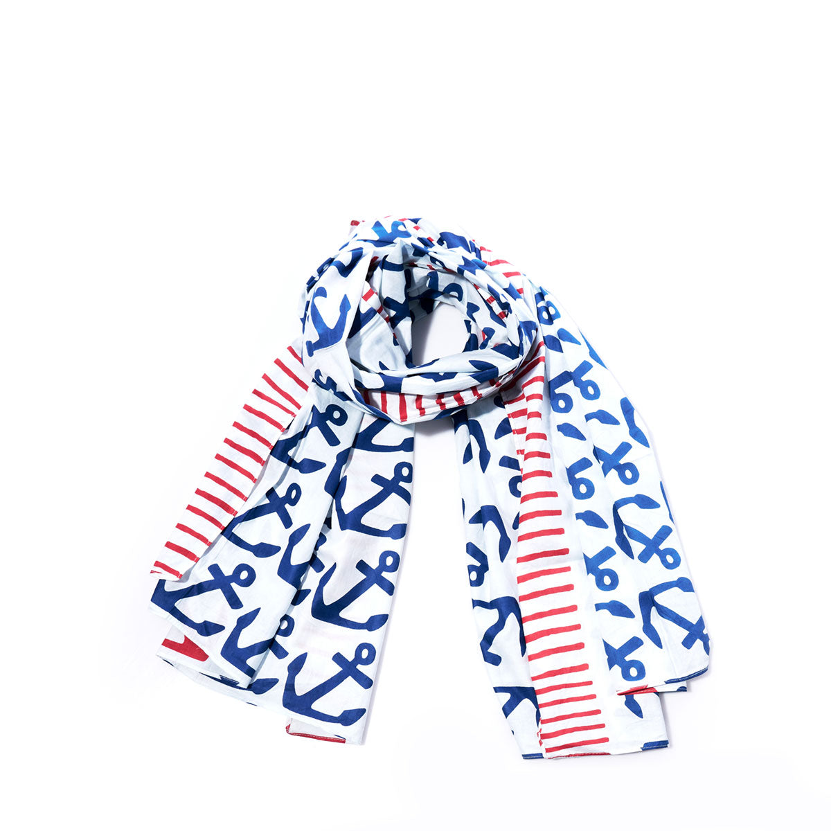 Anchor Pop Scarf Handmade in Maine from Recycled Sails