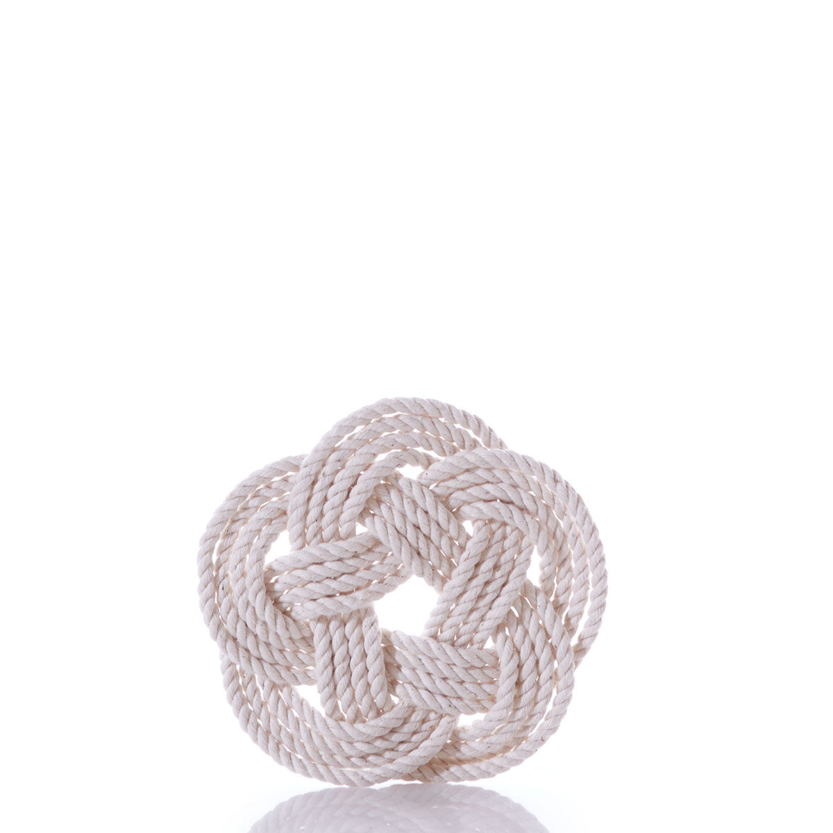 Nautical Sailor Knot Coasters-Natural Handmade in Maine from Recycled Sails