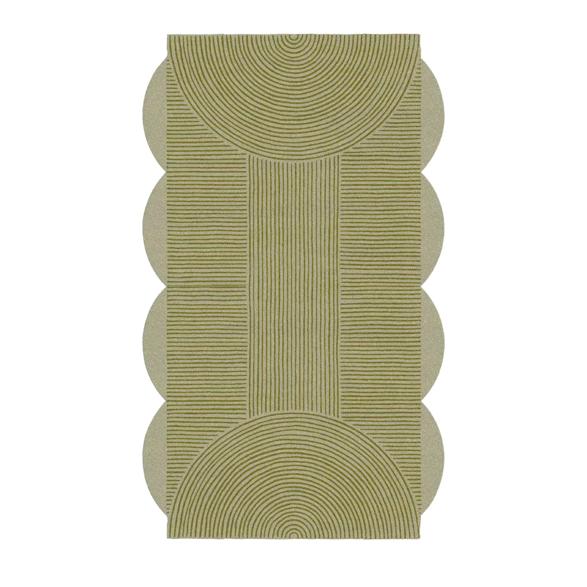 Scallop Arch Geometric Hand Tufted Wool Rug