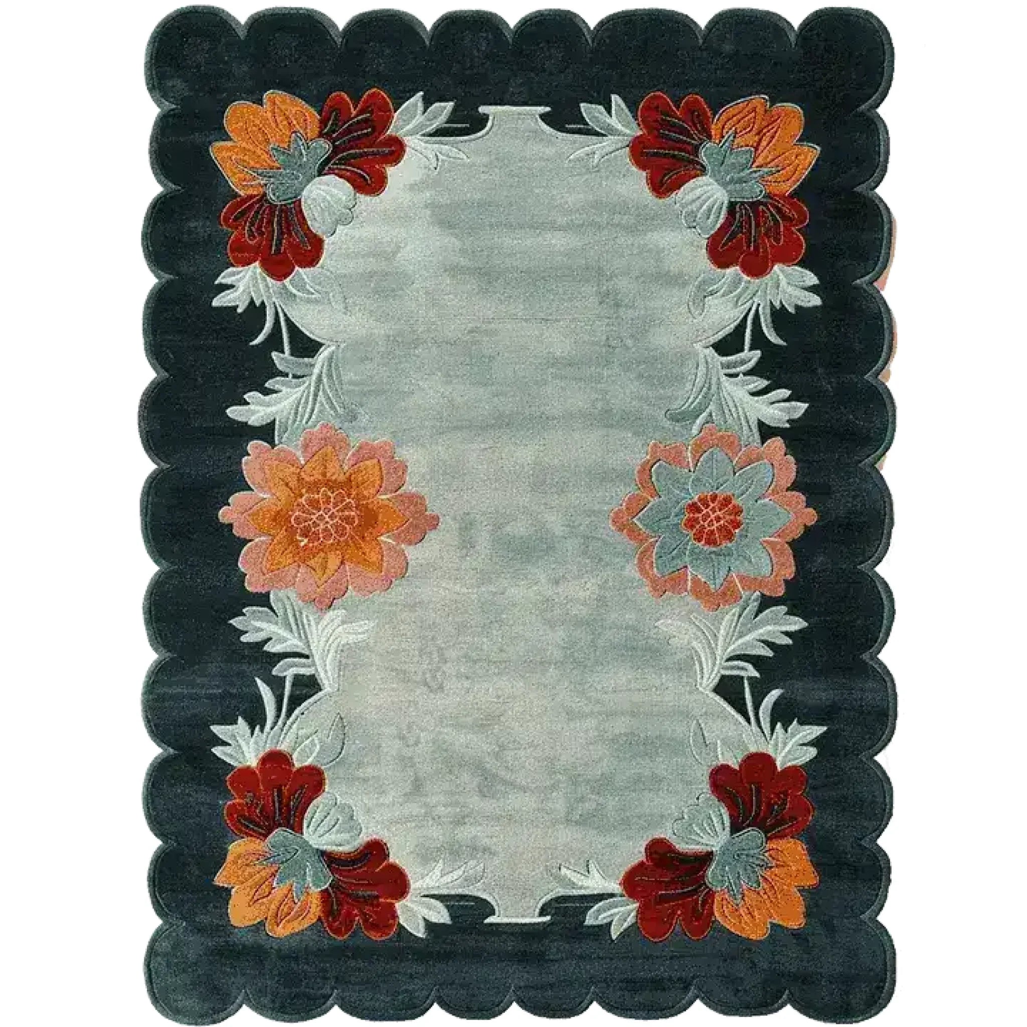 Scallop Bloom Hand Tufted Rug