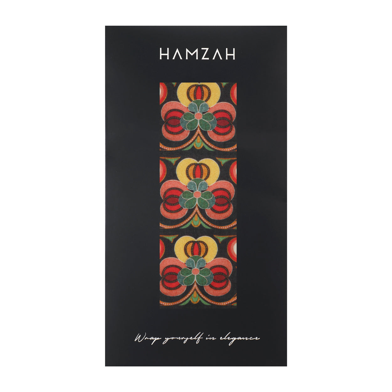 Floral Black Scarf – Isfahan Inspired Design - Saroyi