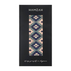 Geometric Islamic Scarf – Blue, Green & Beige Pattern, 100% Modal - Ziyarat