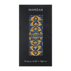 Elegant Blue and Green Scarf with Arabesque Motifs Amiri