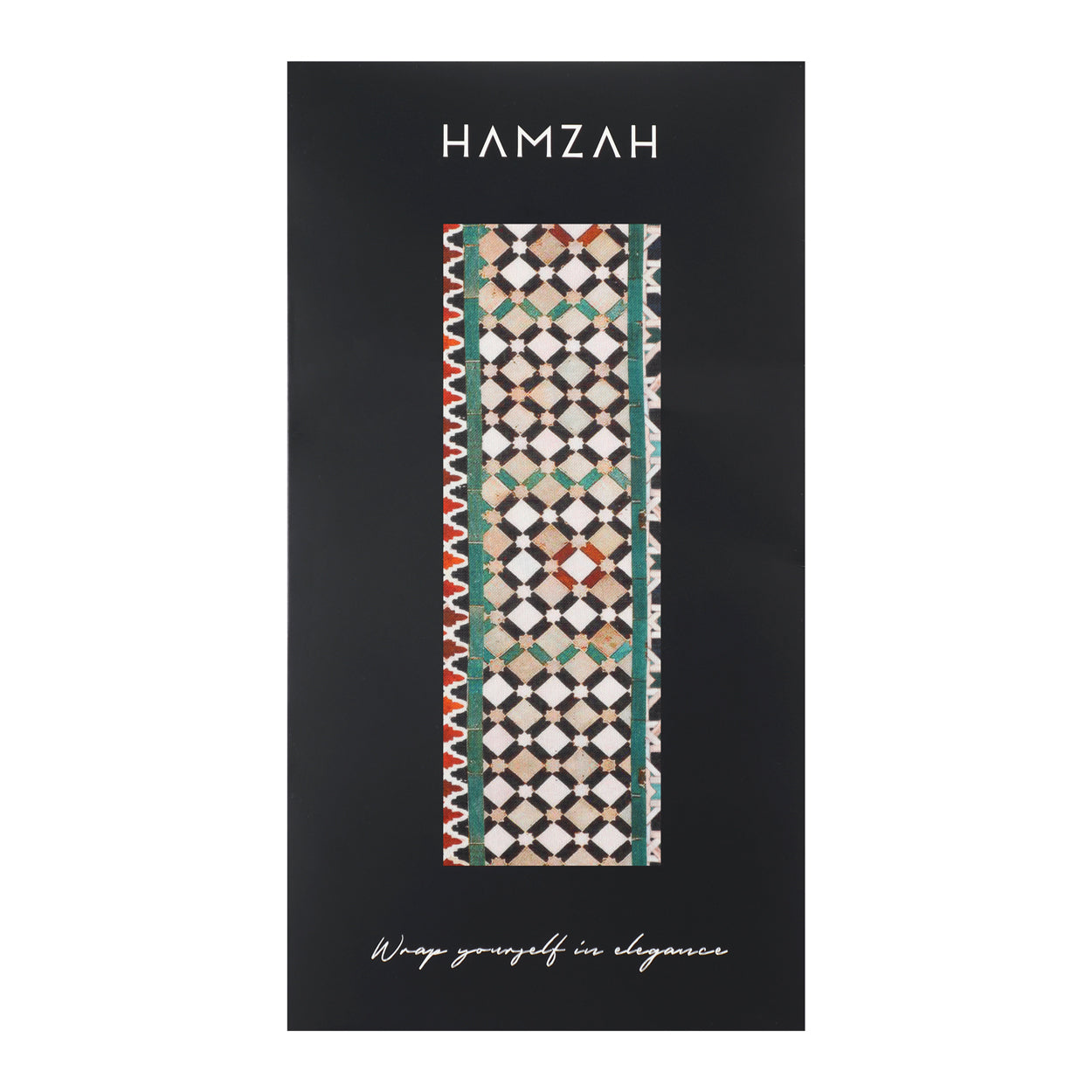 Multicolor Scarf with Islamic Art Mosaic Tile Patterns Mehdya