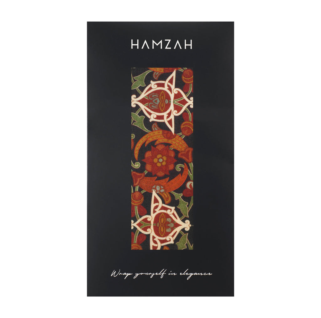 Elegant Women's Scarf with Islamic Art-Inspired Print Samani