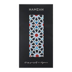 Islamic Art Inspired Scarf in Blue, Red, and Black