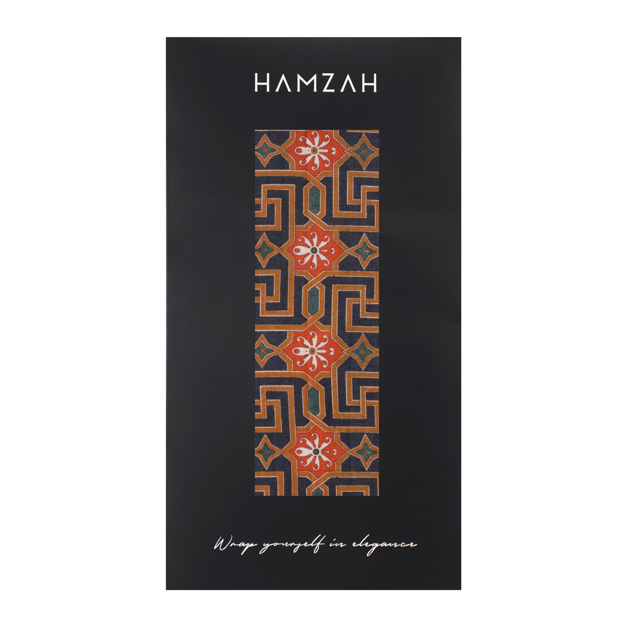 Scarf with Islamic Art-Inspired Geometric Print Lyabi