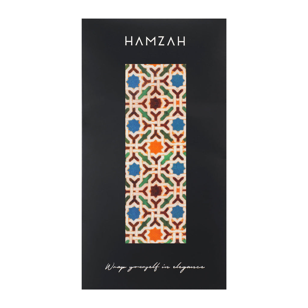 Alhambra Tiles Inspired Scarf Nazarí