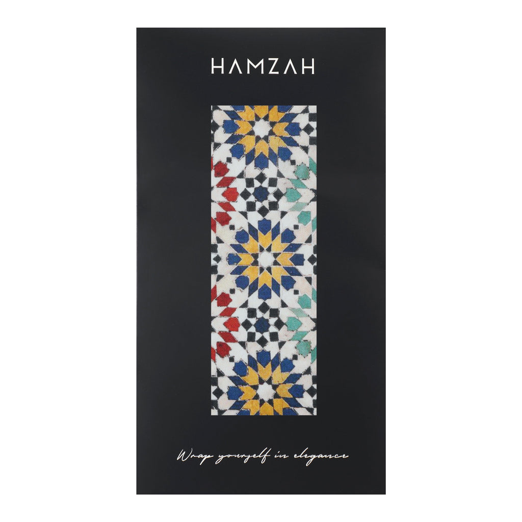 Moroccan Mosaic Tiles Inspired Scarf Zagora
