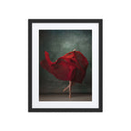 Scarlet Flow | Dance-Art Framed Poster #80 (25.5" H x 21.5" W)