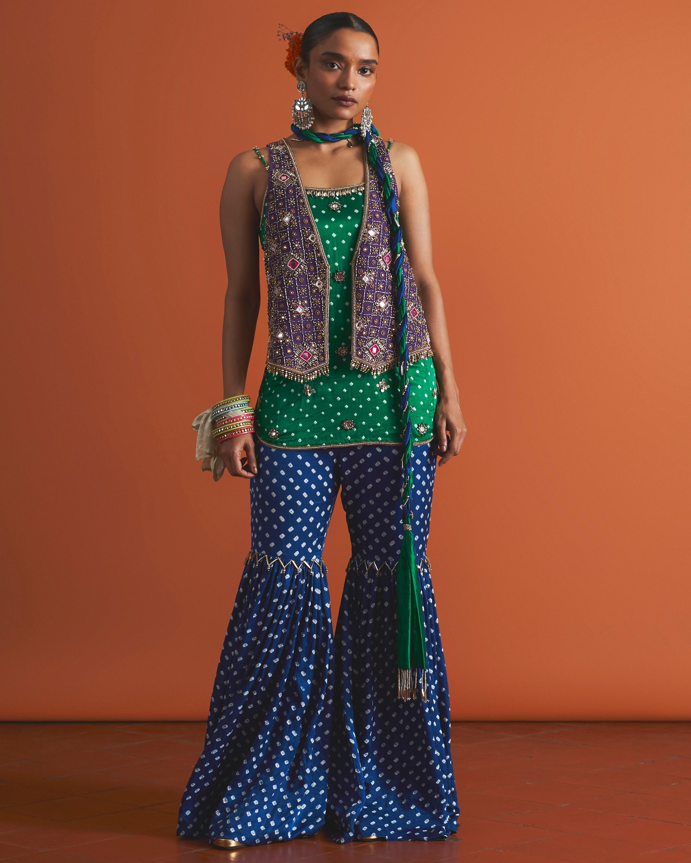Mahira Gharara Jacket Set By KYNAH, Luxury Indian Fashion & Bridal Wear