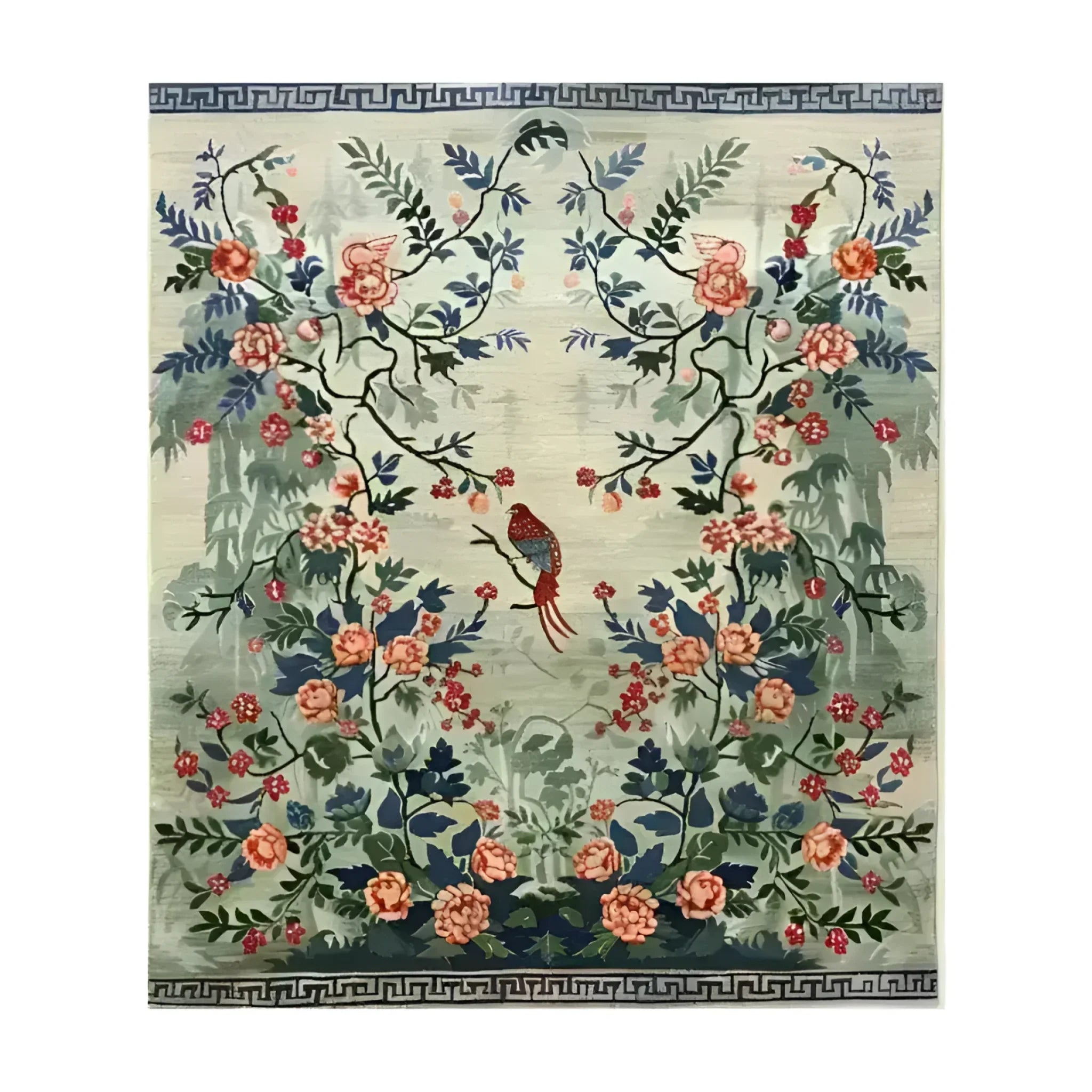 Serene Garden Tapestry Hand Knotted Area Rug
