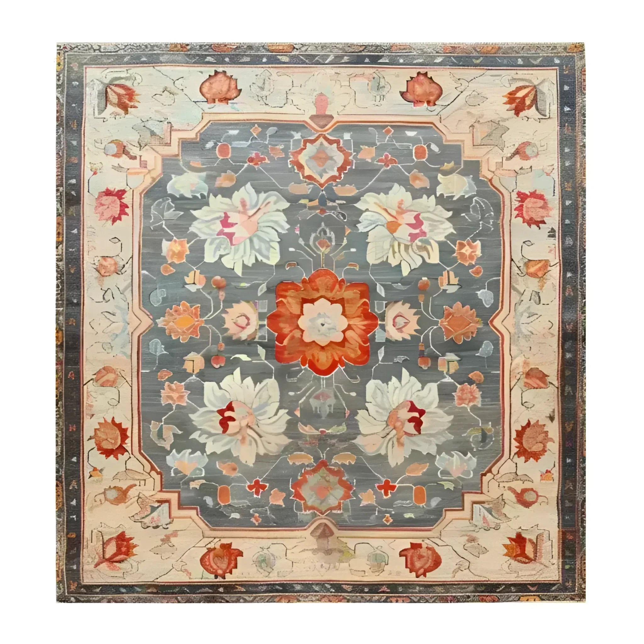 Serenity Bloom Hand Knotted Area Rug