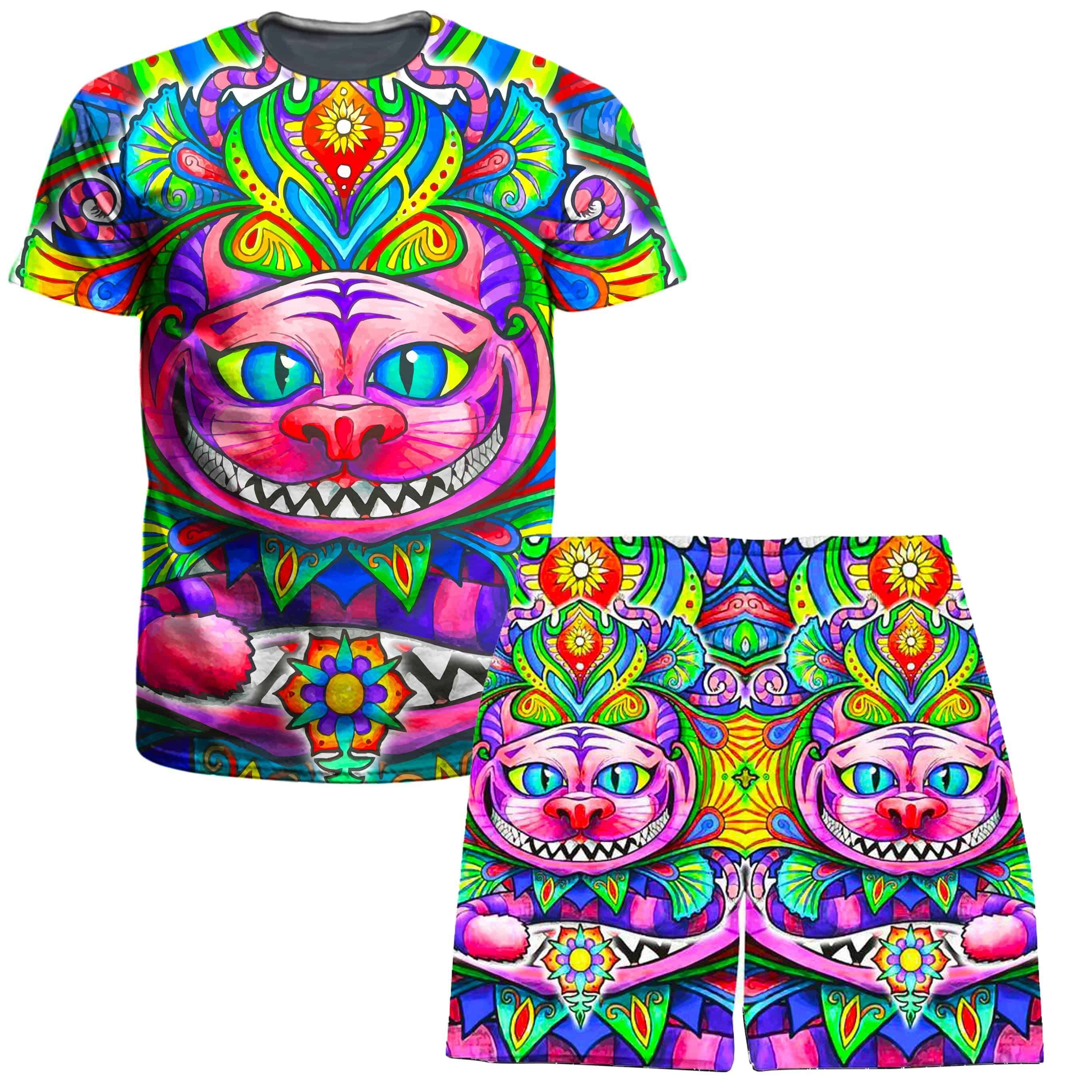Cheshire Cat T-Shirt and Shorts Combo