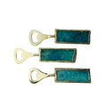 Set of 3 Aqua Agate Bottle Opener