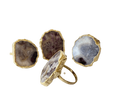 Set of 4 Hand Rounded Amethyst Agate Napkin Rings