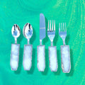 Set of 5 Pieces White Agate Cutlery