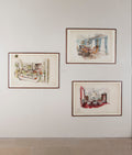 Set of Three Mid-Century French Interior Design Sketches By Sister Parish Design