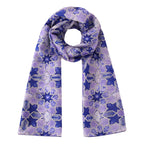 Purple Silk Scarf with Islamic Art Print Sevilla