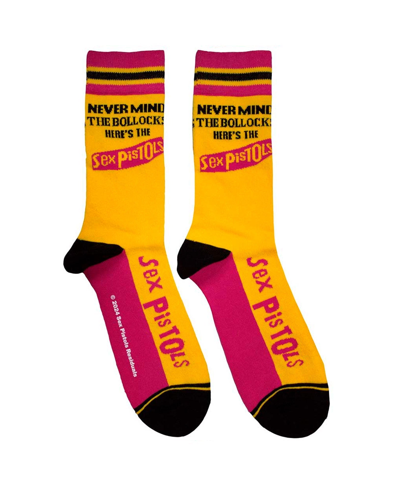 Sex Pistols - Calcetines "Never Mind The Bollocks Stripes Yellow"
