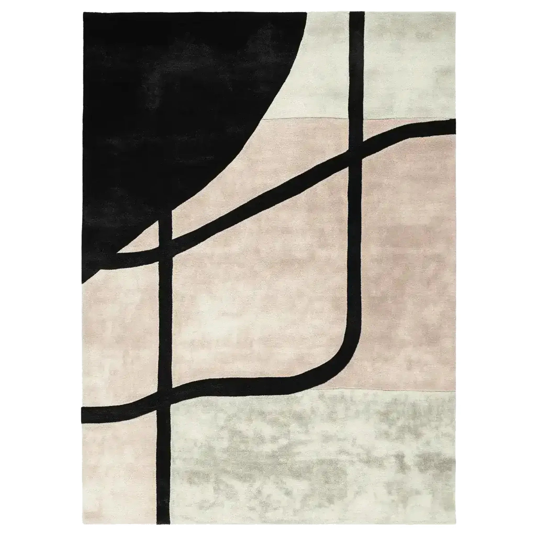 Shadow Thread Geometry Hand Tufted Rug