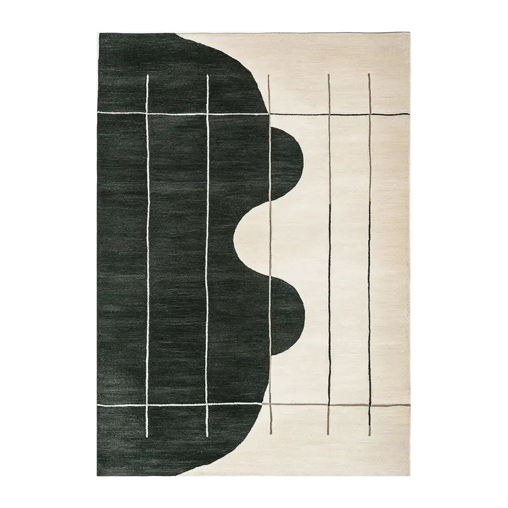 Silent Horizon Weave Knotted Wool Rug