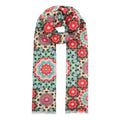 Large Silk and Wool Multicolor Scarf Baraka V1