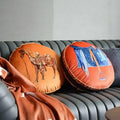 Silky Horse Round Decorative Pillow Cover