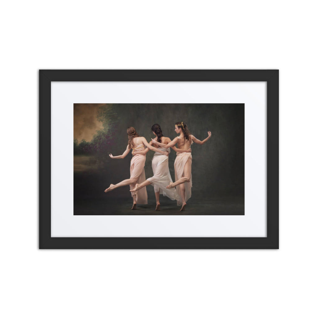 Sisters in Dance | Dance-Art Framed Poster #37 (17.5" H x 21.5" W)