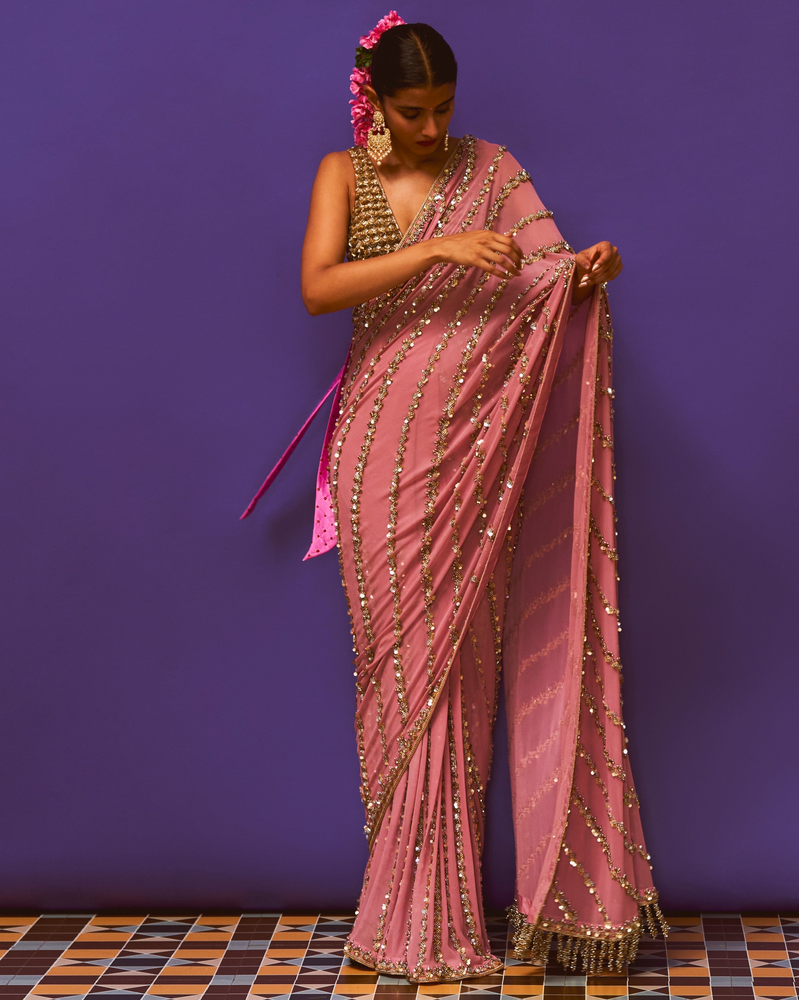 Inaya Sari Set By KYNAH, Luxury Indian Fashion & Bridal Wear