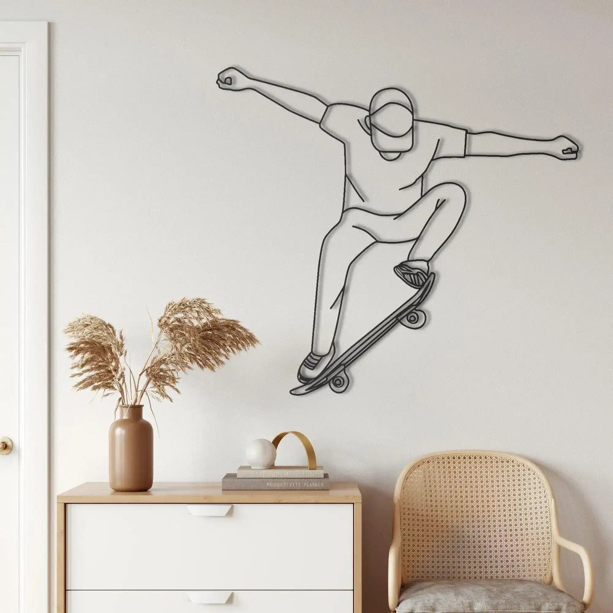 Skateboarder Metal Wall Art