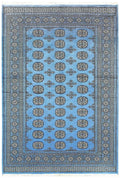Sky Blue Anirudha Hand Knotted Area Rug