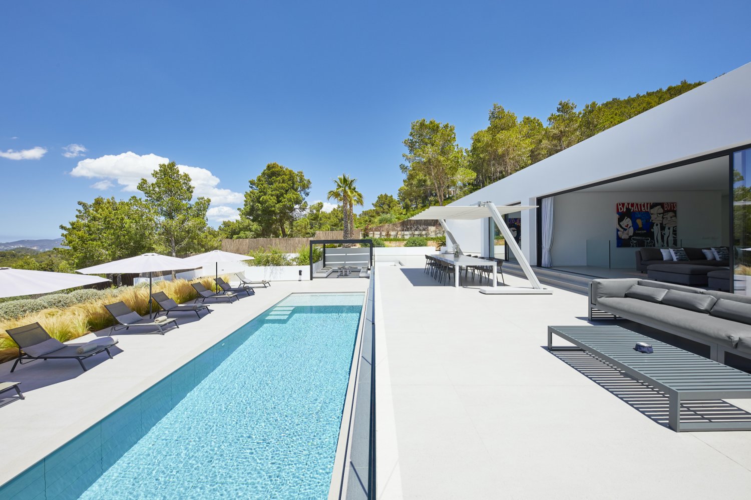 550 m² Modern Open-Plan Private Ibiza Villa Beautifully Furnished near Sant Josep Village