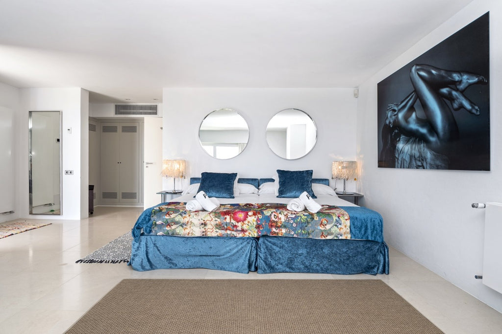 Modern Luxury Ibiza Villa with Huge Kitchen, Stunning Views and Spacious En-Suite Bedrooms near Es Cubells