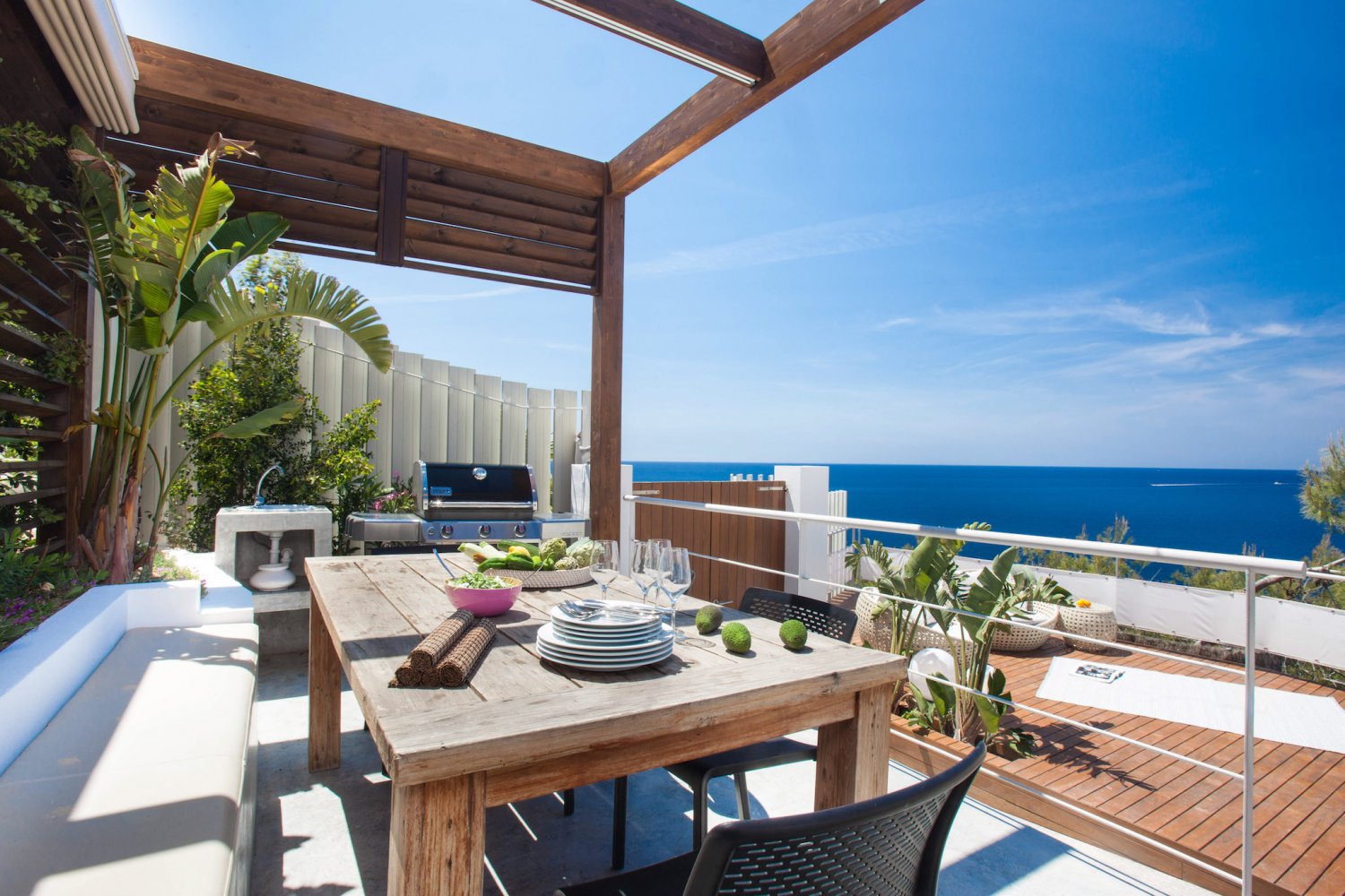 Stunning Seafront 5-Bedroom Ibiza Villa with Super Chill Island Vibes near Es Torrent