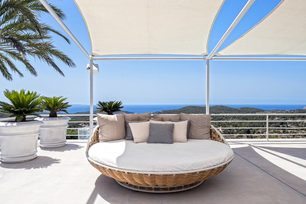 Modern Luxury Ibiza Villa with Huge Kitchen, Stunning Views and Spacious En-Suite Bedrooms near Es Cubells