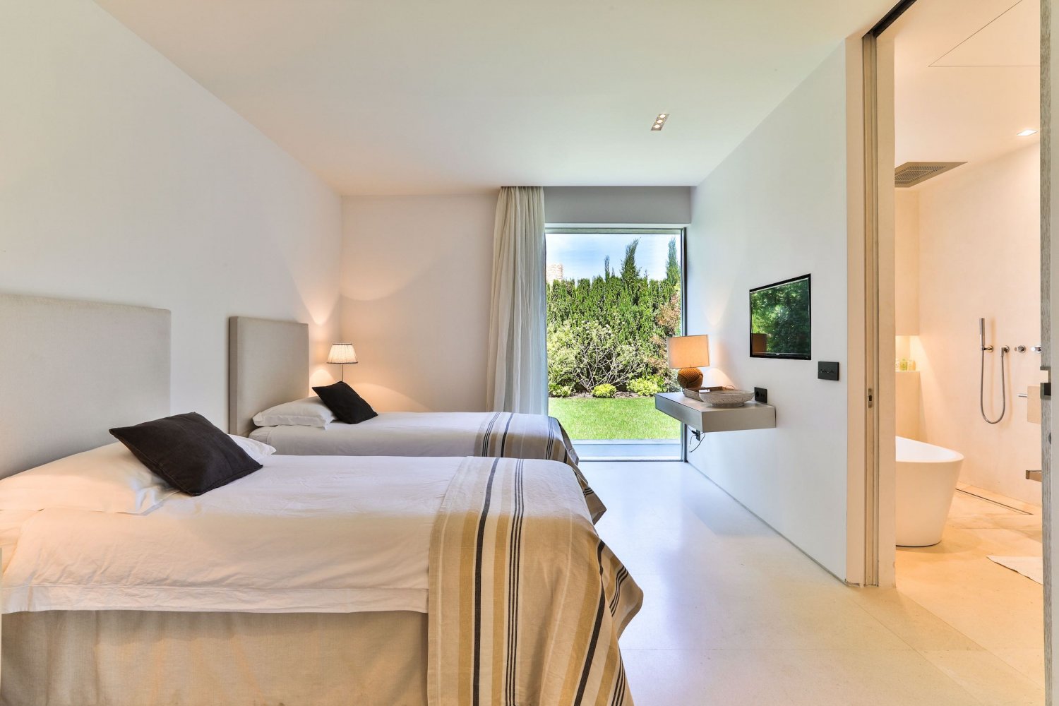 Dreamy Spacious Ibiza Villa with Modern Stylish Interiors, Beautiful Garden and Gorgeous Cala Comte Sunset Sea Views