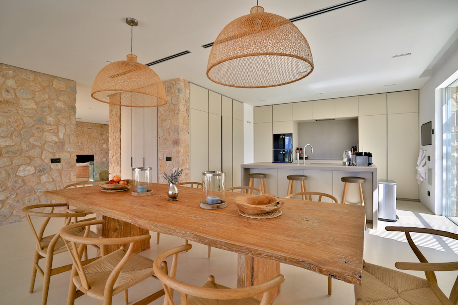 Dreamy Spacious Ibiza Villa with Modern Stylish Interiors, Beautiful Garden and Gorgeous Cala Comte Sunset Sea Views