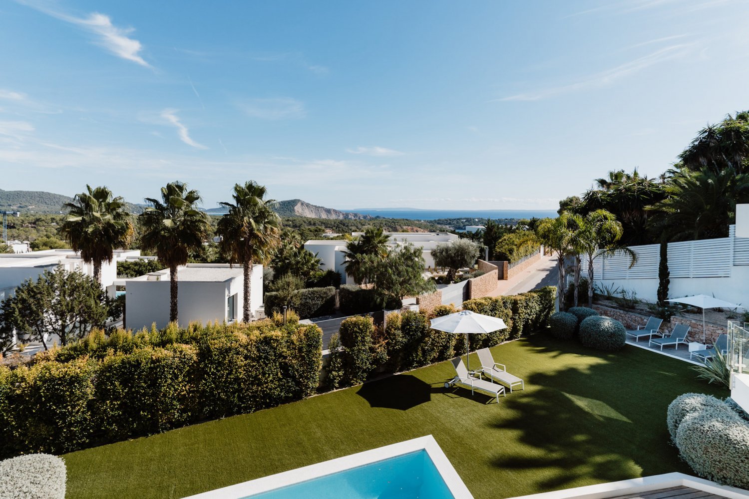 Modern Style Ibiza Villa with Five Spacious En-Suite Bedrooms, Luxurious Interiors, Impressive Kitchen and Panoramic Views of Es Torrent near Es Cubells