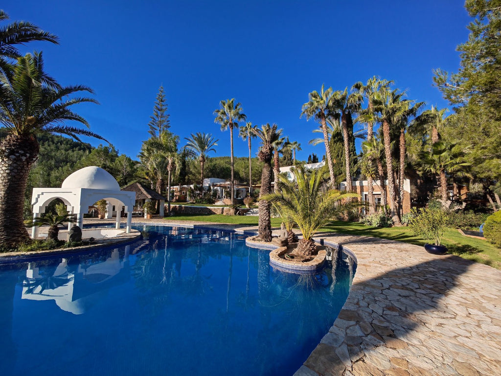 Secluded Peaceful Ibiza Villa with Panoramic Sea Views and a Huge Outdoor Space on Top of Atzaró Mountain near Santa Eulalia