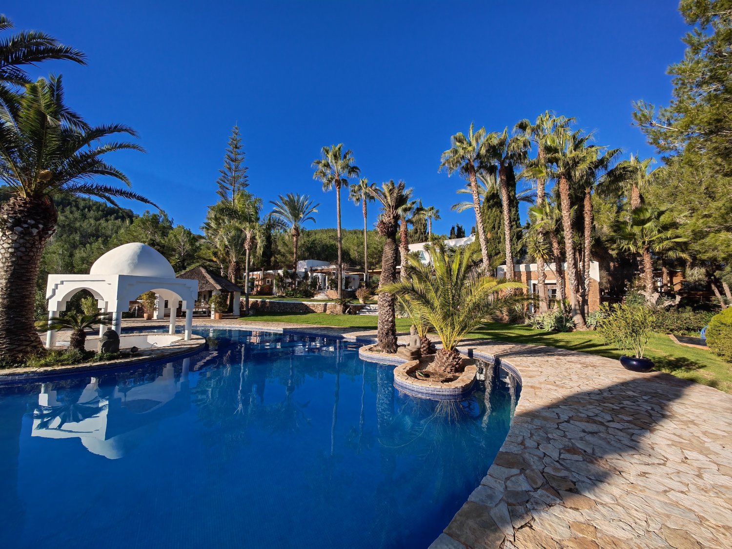 Secluded Peaceful Ibiza Villa with Panoramic Sea Views and a Huge Outdoor Space on Top of Atzaró Mountain near Santa Eulalia