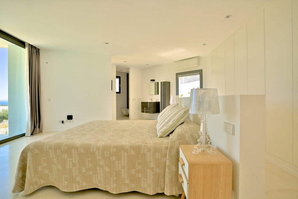 Modern Style Ibiza Villa with Five Spacious En-Suite Bedrooms, Luxurious Interiors, Impressive Kitchen and Panoramic Views of Es Torrent near Es Cubells