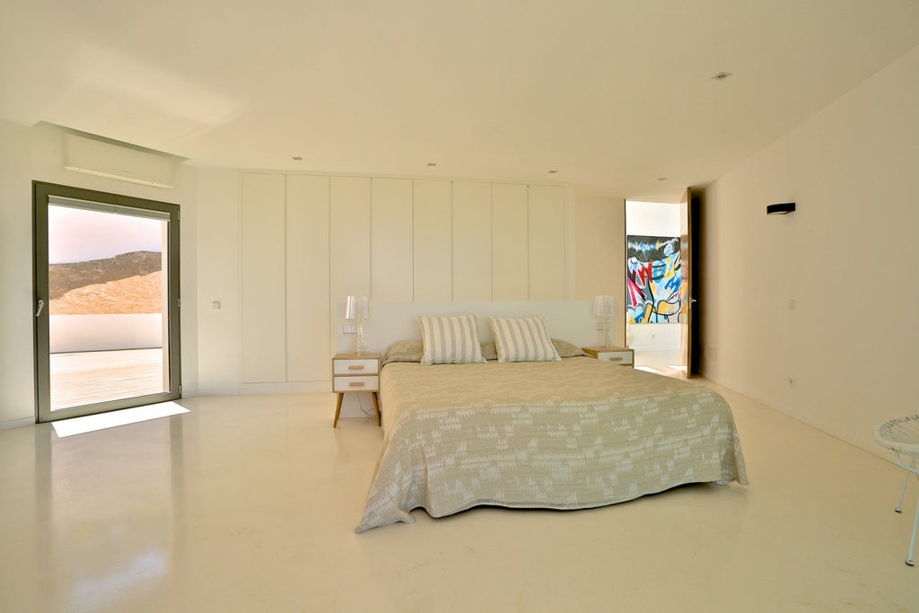 Modern Style Ibiza Villa with Five Spacious En-Suite Bedrooms, Luxurious Interiors, Impressive Kitchen and Panoramic Views of Es Torrent near Es Cubells