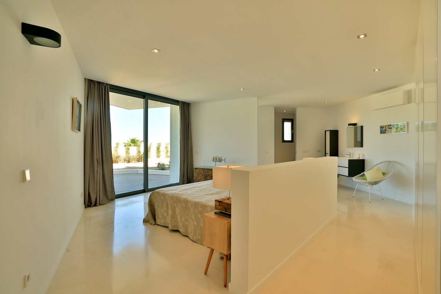 Modern Style Ibiza Villa with Five Spacious En-Suite Bedrooms, Luxurious Interiors, Impressive Kitchen and Panoramic Views of Es Torrent near Es Cubells
