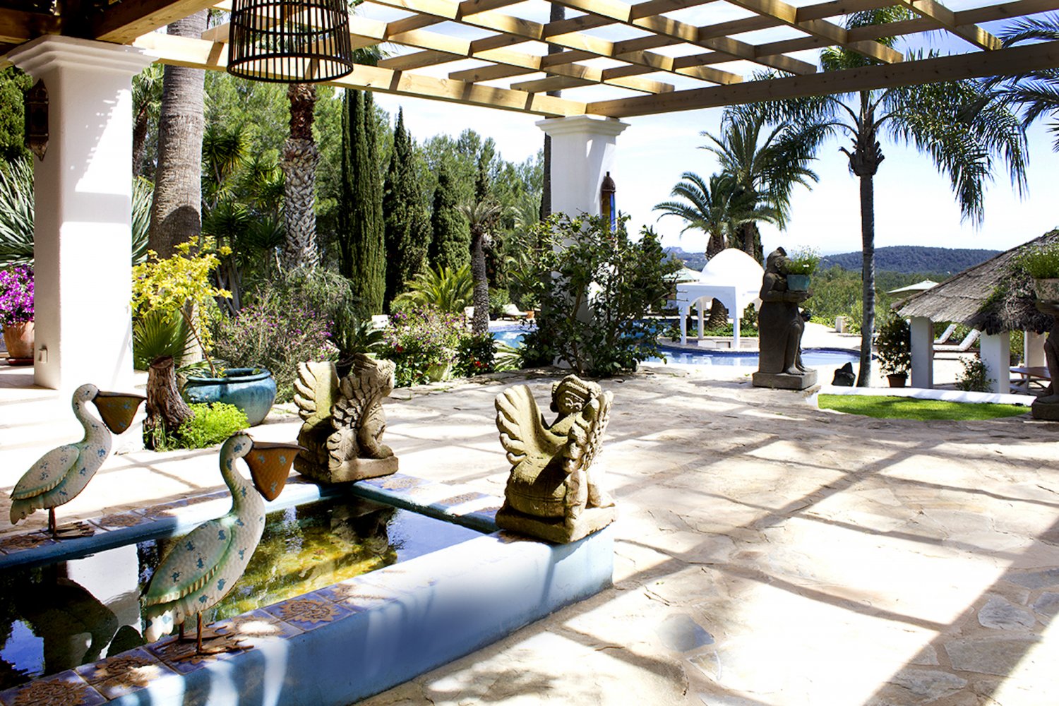 Secluded Peaceful Ibiza Villa with Panoramic Sea Views and a Huge Outdoor Space on Top of Atzaró Mountain near Santa Eulalia